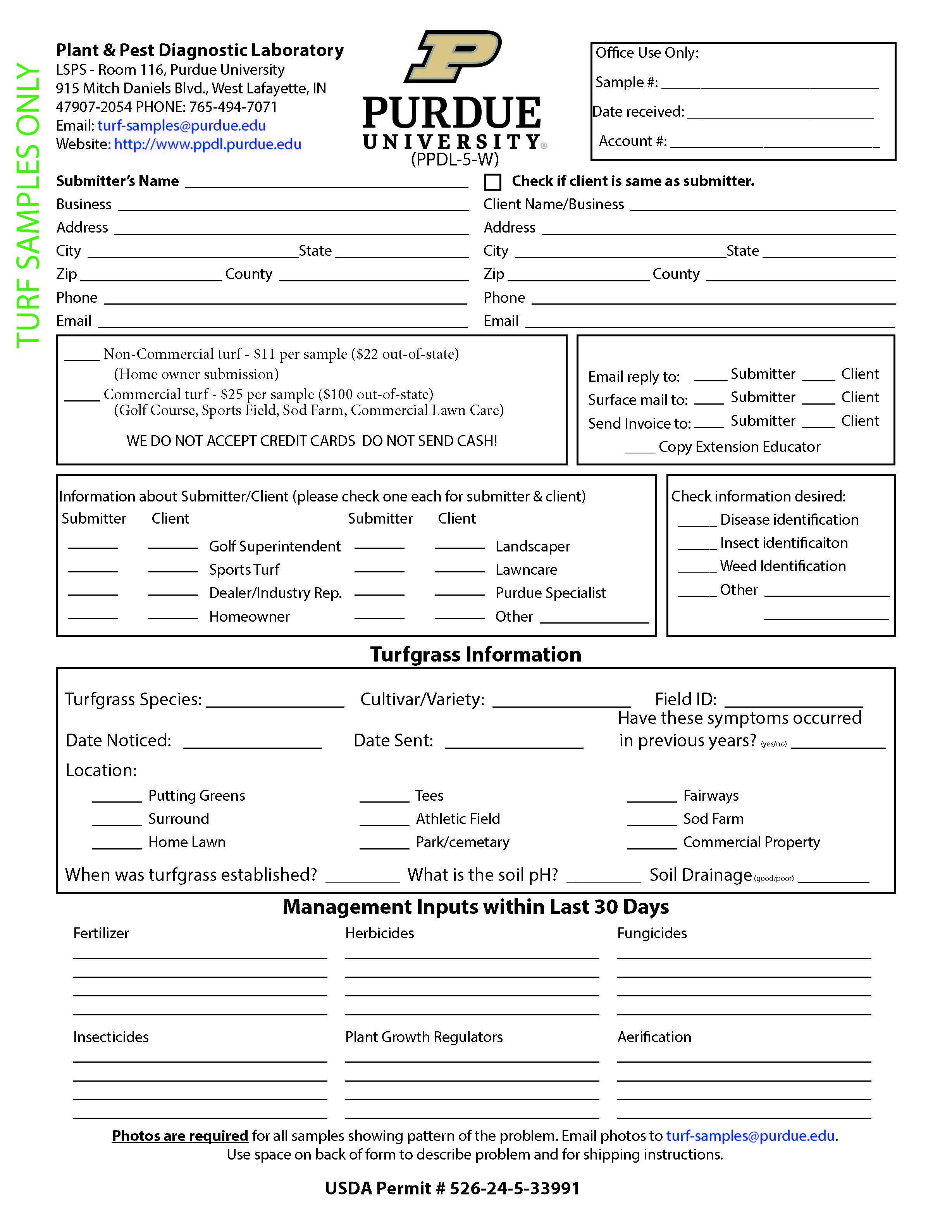 Turf Submission Form